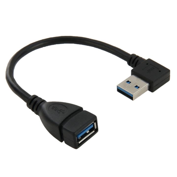 USB 3.0 Right Angle 90 Degree Extension Cable Male to Female Adapter ...