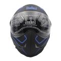 Majestic - Full Face Bike Helmet for Men and Women - Black and Blue. 