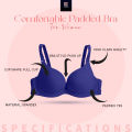 Padded Push-Up Cotton Bra for Women – Comfortable Fit, Gym and Training Use.