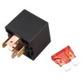12 Way Blade Fuse Holder Box with Spade Terminals and Fuse 4PCS 4Pin 12V 80A Relays for Car Truck Trailer and Boat. 