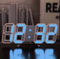 3D Led Digital Clock Electronic Table Clock Alarm Clock Wall Glowing Hanging Clocks - Clock. 