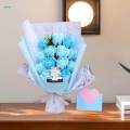 Soap Flower Bouquet bouquet Soap Flower Floral Artificial bouquet Realistic for Home Decor Anniversary Gift Mother's Day Office.
