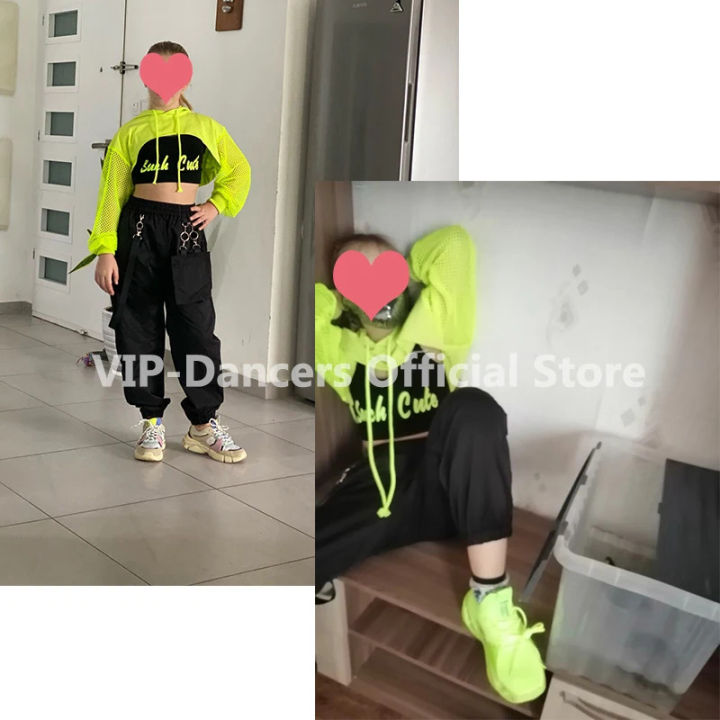 Jazz%20costume%20hip%20hop%20girls%20clothing%20green%20tops%20net%20sleeve%20black%20hip%20hop%20pants%20for%20kids%20performance%20modern%20dancing%20clothes%20bl5311%20-%20Image%206