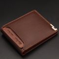 New Men's Wallet Short Versatile Fashion Casual Business Wallet and Men's Card Bag Wallet Coin Bag Black Purse Wallets for Men. 
