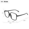 OQ BOGA 2 Colors Women Outdoor Fashion Decorate Square Frame Glasses Female Eye Protection Plastic Full Rim Eyewear.