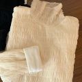 Women's Lace Bottoming Shirt Fall and Winter Inner Wear Turtleneck Thermal Top New Popular Western Style.