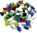 Pebbles gravels Stone Beads for Aquarium and garden Decoration Milky Multi-Coloured Round Glass Table vase Fountain, Upto 100 Pieces. 