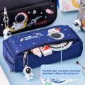 New F pace Atronaut Pencil Cae Large Capacity Kid tationery Bag chool tuden Cartoon Canva Pencil Bag. 