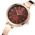 Curren 9012 Stainless steel Analog Watch For Women - Coffee. 