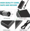 36V 2A Charger for Razor MX500 MX650,GT GT750, Izip I600 I750 I1000 Mongoose M750 Electric Scooter with 3-Pin Male XLR Connector. 