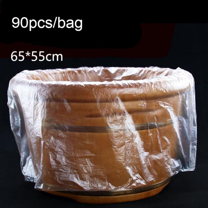 Disposable 90pcs Transparent Foot Tub Liner Pedicure Spa Bath Basin Bag Environmentally Skin Care Massage Center Lightweight