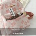 PU Leather Shoulder Mini Small Backpack Multi-Function Ladies Phone Pouch Pack Flower Print Ladies School Backpack Bag for Women.