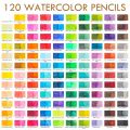 Kalour Professional Watercolor Pencils Set of 120 Colors with Two Brush and Metal Box.