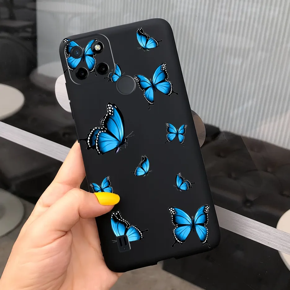 TingYR Cover per Realme C21, Supporto Anello Rotante a 360 Gradi, Cover Telefono Antiurto in TPU/PC, Custodia per Realme C21.(Rosso