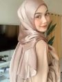 Pleated Crinkled Satin Hijab Scarf Medina Silk Scarves Solid Color Shawls Headband Scarf Wrap Muslim Women Veil Turban Hijabs. 