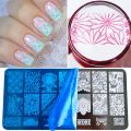 1Pc Leaf Flowers Butterfly Cat Geometry Animals Nail Stamping Plates Transparent Silicone Nail Stamp With Scraper/DIY Nail Print Art Stamping Stamper Plate. 