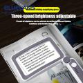 Portable Magnifier Foldable Led Magnifying Glass Lightweight Handheld Reading Aid for Elderly High Power Magnification Scratch-resistant Magnifier. 