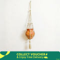 Handmade Off White Jute Plant Rope Hanger For Home Indoor Outdoor -1 Piece. 