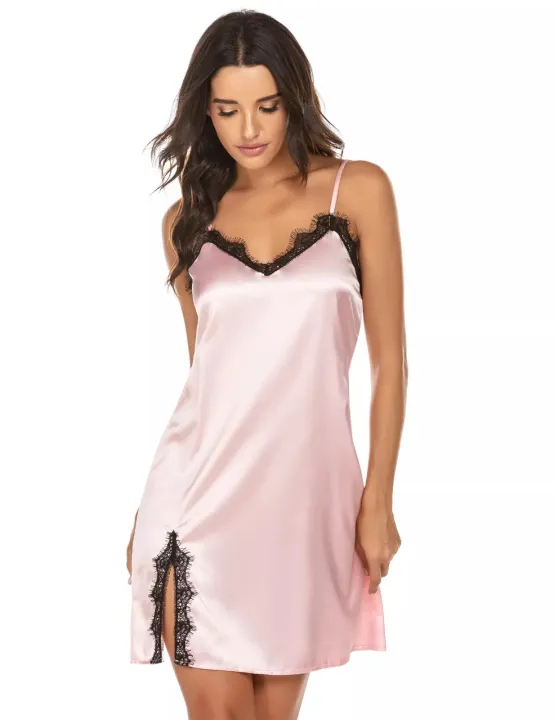 Ladies%20Romantic%20Lace%20Nightgowns%20Sexy%20Short%20Mini%20Silk%20Satin%20Night%20Dress%20Sleepwear%20For%20Woman%20-%20Night%20Dress%20For%20Women%20-%20Night%20Dress%20For%20-%20Image%205