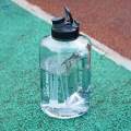 Portable Water Bottle Marker Wide Mouth Drinking for sports Running 2000ml Grey.