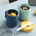 Multifunction Oatmeal CeCup Breakfast Cup With Lid Microwave Milk Cup Mugs Portable Soup Cup With Lid Spoon Food Container. 
