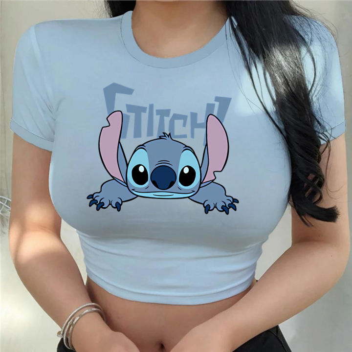 Disney%20Cartoon%20Women%20Tops%20Stich%20Crop%20Top%20Fashion%20T-shirts%20Lilo%20Stitch%20Kawaii%20Tshirts%20Cute%20Print%20Casual%20Men%20T-shirt%20Ladies%20Blouse%20-%20Image%202