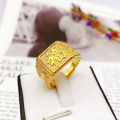 Zhenhuang Vietnam Sand Gold Sailing Blessing Ring Open Wedding Jewelry Thai Gold Index Finger Opening Craft Simulation Hong Kong. 