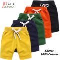 DE PEACH Unisex Summer Cotton Baby Boys Shorts Pants Teenager Kids Boys Girls Solid Casual Shorts For 1-12Years Children Clothes.