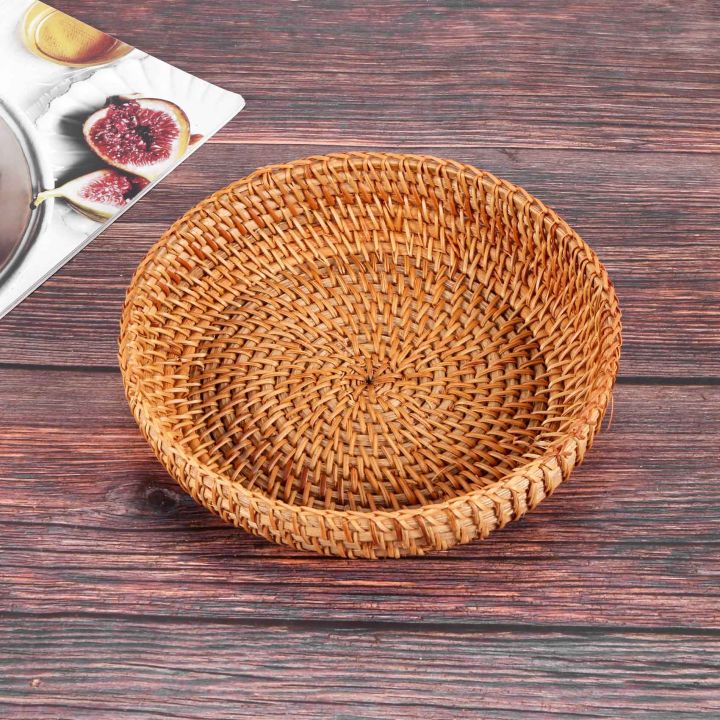 Handmade%20Autumn%20Rattan%20Weaving%20Round%20Storage%20Basket%20Fruit%20Dish%20Rattan%20Bread%20Basket%20for%20Kitchen%20Food%20Picnic%20Bread%20Mini%20Container%20-%20Image%203