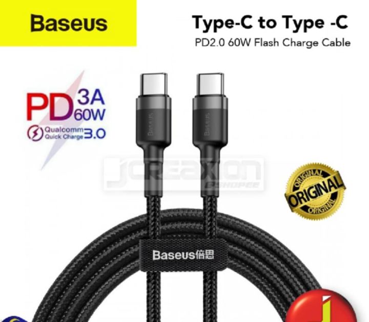 Baseus 60w C to C Charge Cable 3A Quick Charge Cable