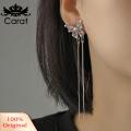 Carat Pendant Earrings Geometric Luxury Shining Butterfly Tassel Earrings. 