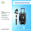 Bluetooth Wireless Microphone And Rechargeable Functions With Trolley Speakers = Speaker Size 12 " -  Bluetooth Speaker. 