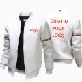 DIY Custom Logo Men Jacket Autumn Long Sleeve Slim Fit Casual Sport Zip Outdoor Tops Coat Baseball jacket. 