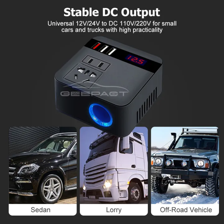 Geepact%20Car%20Inverter%20A/C%2012V/24V%20to%20D/C%20110V/220V%20Digital%20Display%20Car%20Power%20Adapter%20Auto%20Converter%20QC3.0%20Fast%20Charging%20Inverter%20Multi-Protection%20Car%20Charger%20Adapter%20Car%20D/C%20Power%20Home%20A/C%20Power%20Converter%20-%20Image%204