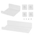Wall Mounted Security Camera Shelf Transparent Floating Shelf For Router Punch-Free Shelf Adhesive Home Office Display Stand. 