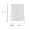RHS Online Transparent PVC 3-Ring Binder Mini Cute Refill Shell Protective Film Handbook Loose-leaf Shell.