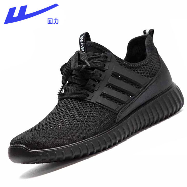 Warrior Breathable Flyknit Breathable Casual Men's Lace-up Couples Mesh Shoes Casual Sneaker 3385