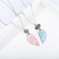 2pcs/set Best Friends Girls Friendship Pendant Necklace BFF Heart-shaped Couples Chain Gifts For Women. 