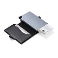 CASEKEY Mini Anti-Theft PU Crazy Horse Slim Smart Men Wallet with Metallic Pop Up RFID Credit Card Holder Wallet Men. 