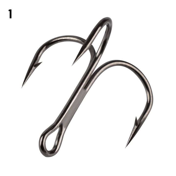 50PCS/Set Durable Sharpened Barbed Hooks Fishing Tackle Treble Jig