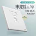 Schneider Switch Platinum Velvet White 86 One Open Dual Control Five Hole Wall USB Air Conditioning Socket.