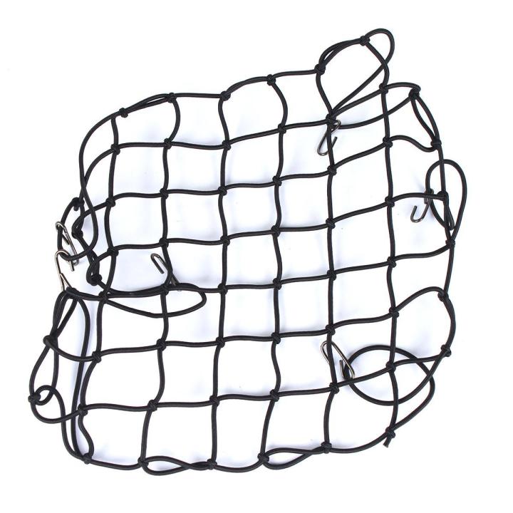 Seat Net or Helmet Holder for Motorcycle - Black