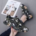 Outdoor Leather Canvas Shoes Women's Shoes Mesh Height Increasing Insole6cmStudent Sneakers Non-Slip Wear-Resistant Tide.