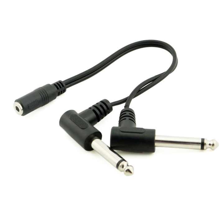 1/4 To 1/8 Inch Right Angle Audio Adapter Cable - 6ft Gold Plated, Mono Male To Male 8 thumbnail image