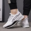 New Student All-Match White Casual Shoes2023Mesh Surface Shoes Men's Breathable Mesh Sneakers Summer Height Increasing Insole Men's Shoes. 