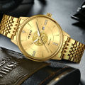 JUNYU fully automatic movement trend luminous waterproof men's watch stainless steel strap butterfly buckle men's watch business.