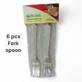 Nova-Fork Spoon 6 pcs set Stainless Steel mirror polish Shiny silver fork Spoons Silverware, silver fork Spoon Set Sturdy Easy to Clean, Dishwasher Safe. 