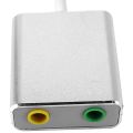 Connector Type C Cable Sound Card Splitter External Adapter Headphone Usb Sound Card External Adapter With 3.5Mm Female. 