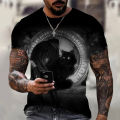 2022 summer 3D printing cat T-shirt men's women's casual short sleeve o-neck fashion animal clothes graphic t shirts.
