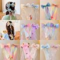 2pcs Bow Ribbon Hair Clip Pony tail Hair Pin Cute Hair Accessories for Kids Girl. 